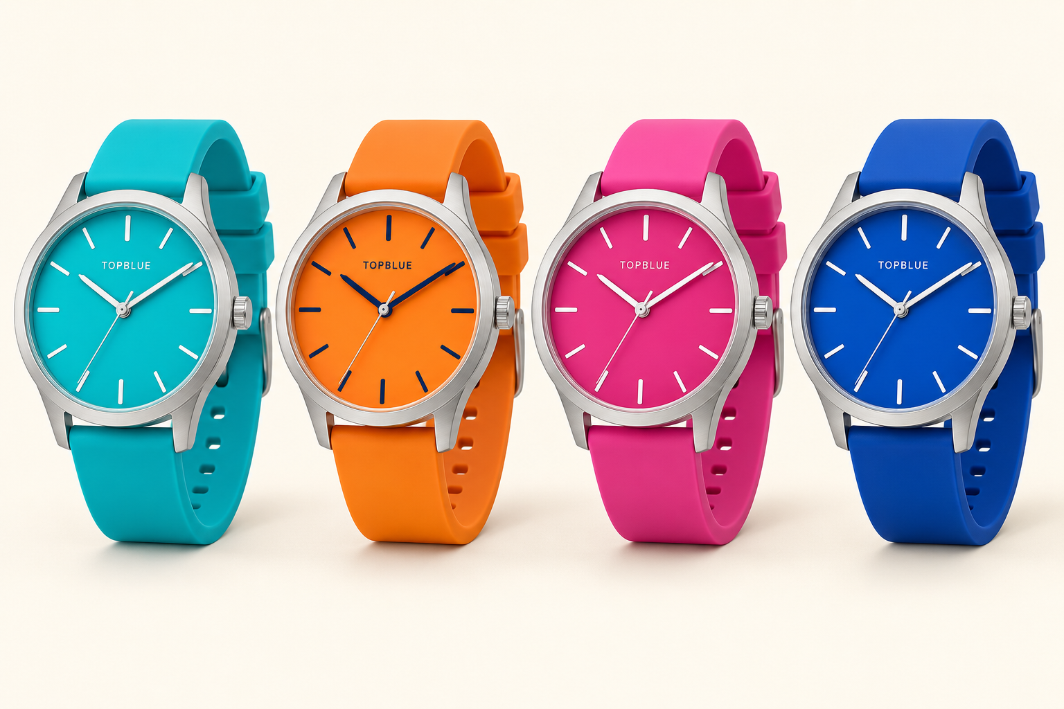 Visualización de reloj TOPBLUE creada con IA