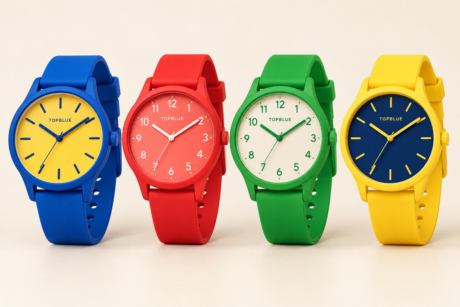 Visualización de reloj TOPBLUE creada con IA