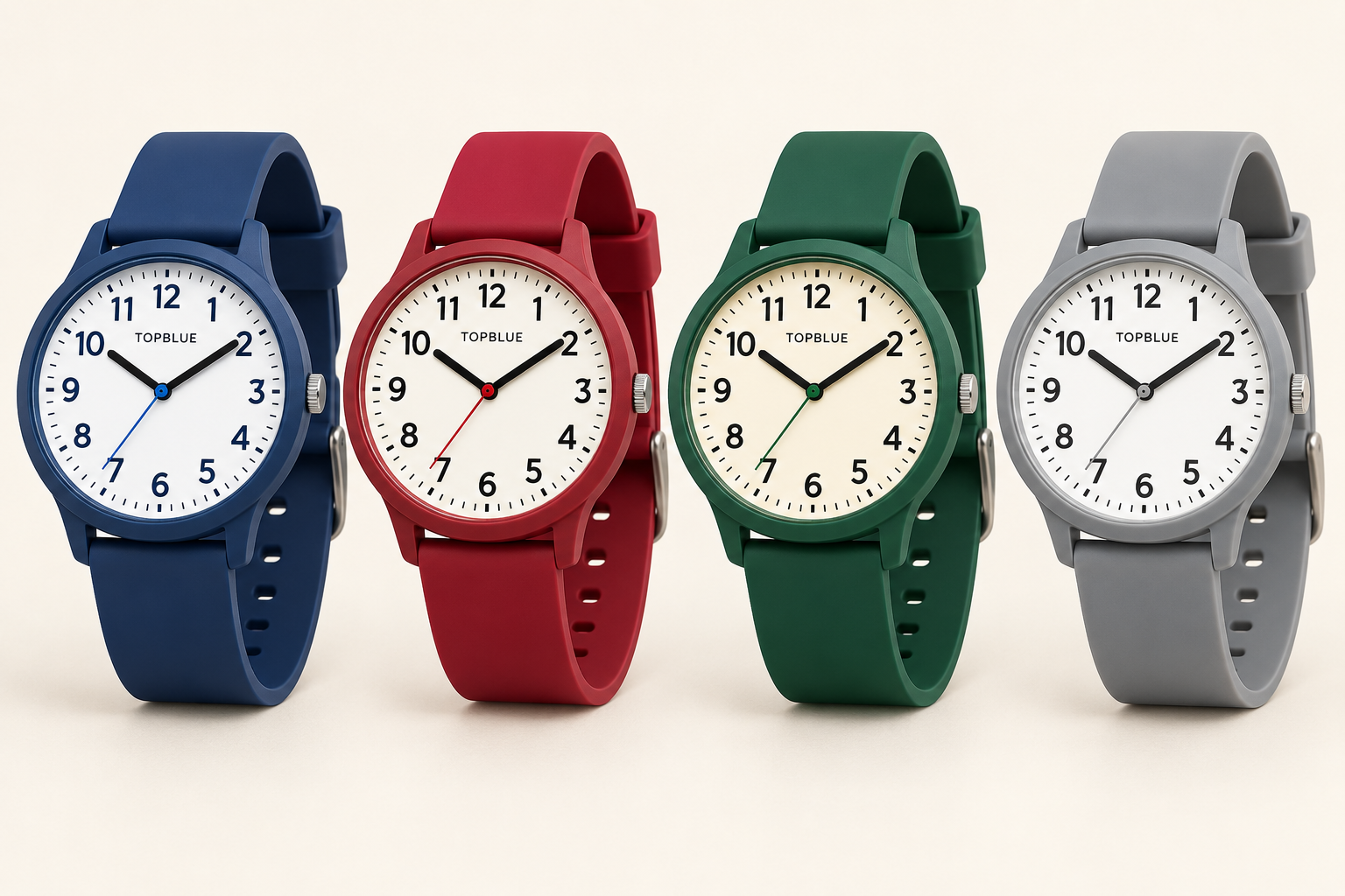 Visualización de reloj TOPBLUE creada con IA