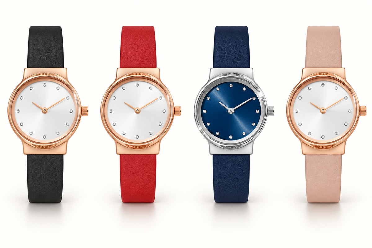 TB-4632 / leather / Reloj de moda para mujer