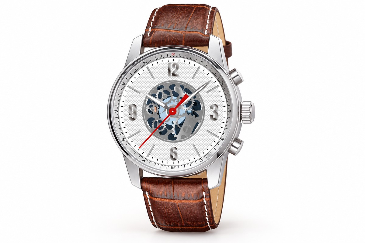 TB-4534 / Armbanduhr mit Zahnradmotiv