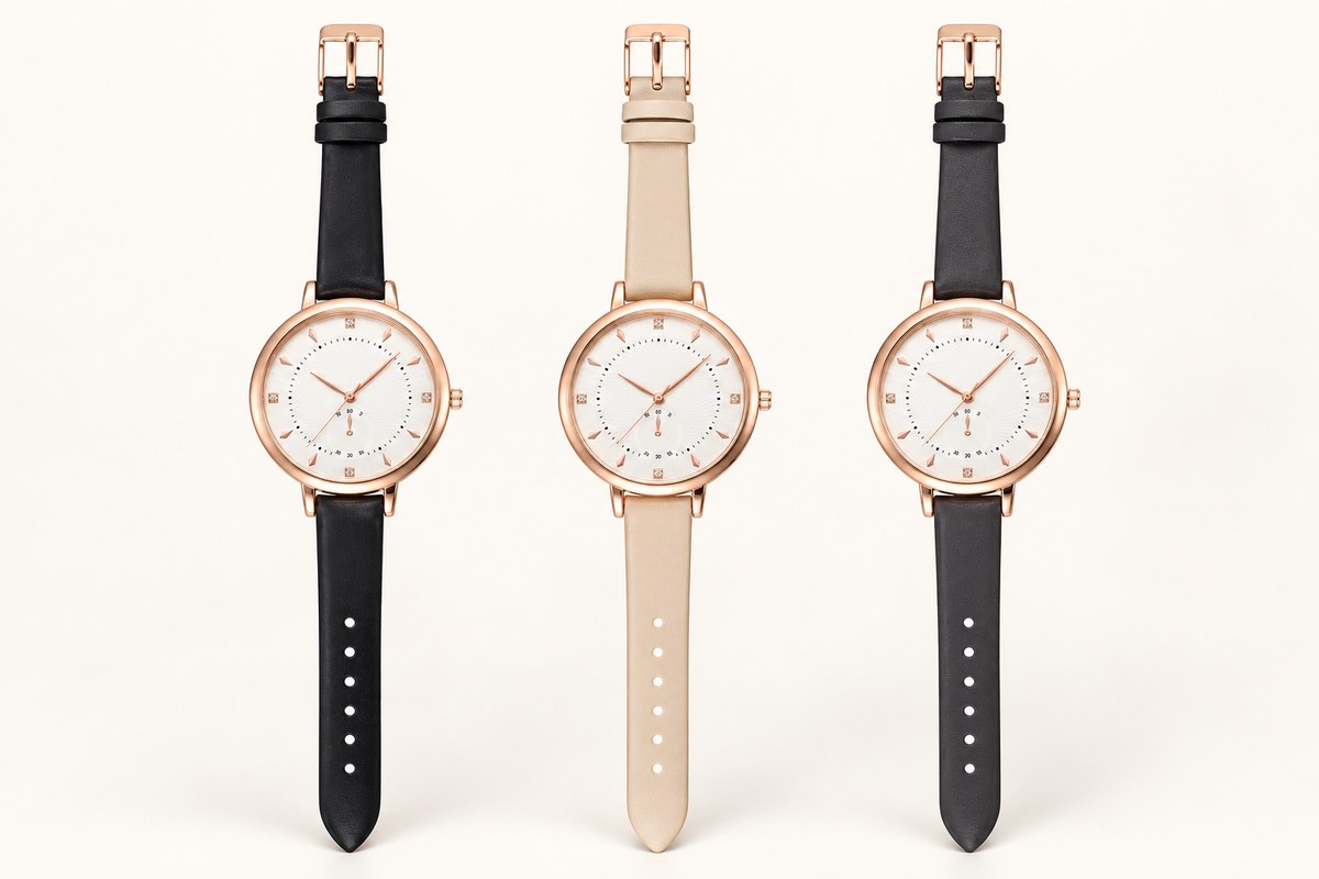 TB-4317 / Reloj femenino con correa fina de cuero