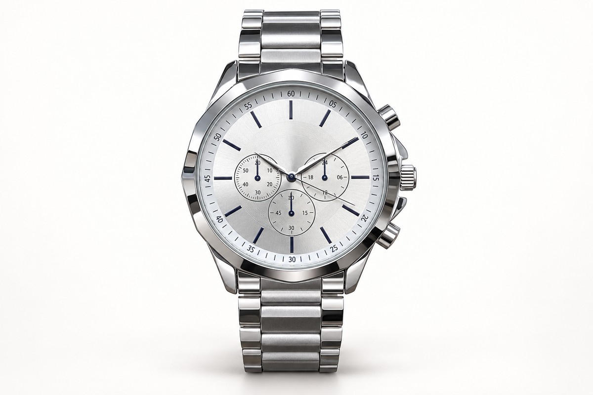 TB-3108 / Reloj plateado con varias subesferas