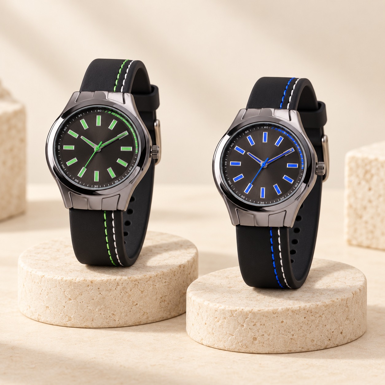 Visualización de reloj TOPBLUE creada con IA